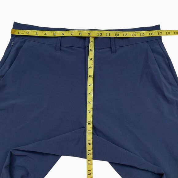 Fabletics The Only Pant Mens Large Navy Flat Front Tapered Snap Stretch Athletic - Picture 9 of 12